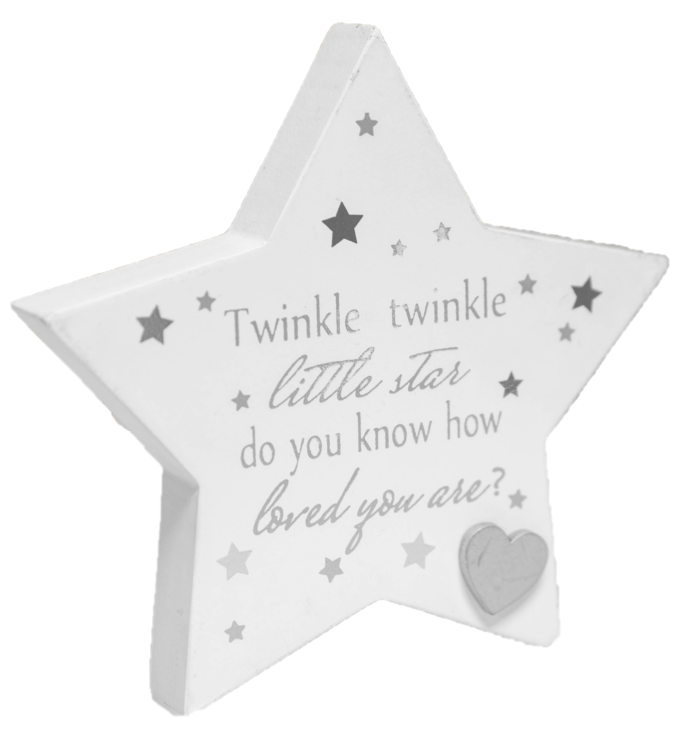 CG1419a CG1419, Widdop, Twinkle Twinkle Little Star, Weißer Stern, Twinkle Twinkle Little Star do you know how loved you are, Geburt. frischgebackene Eltern, Babyparty, Babyshower, Babygeschenk