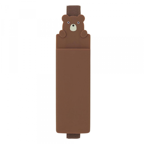 pl-a7720-1 Lihit Lab, Punilabo, Bear Book Band Pen Case, Bär Katze Stifteetui mit Buchband