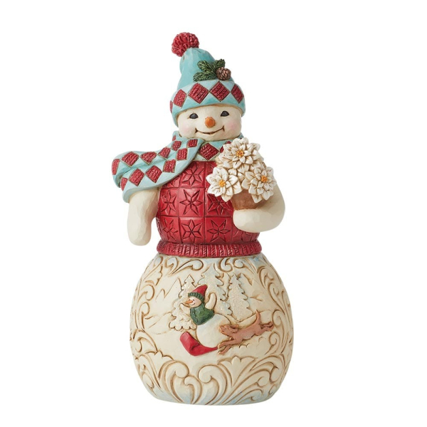 6011688a Hooray For Snow Days Snowman / Schlittenfahrt Schneemann - Heartwood Creek by Jim Shore 6011688
