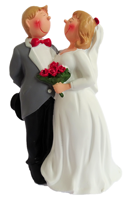 GH-36813a Gilde Handwerk, Gilde, Just Married, Hochzeitspaar, Tortenfigur, Braut & Bräutigam, Brautpaar, Hochzeit