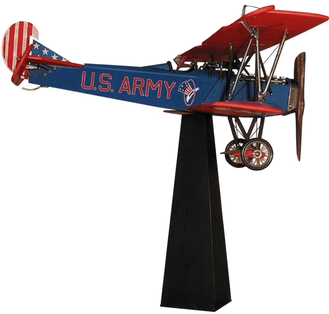 Authentic Models Fokker D-VII – WWI US Army Flugzeug Modell 32 x 45 x 14 cm