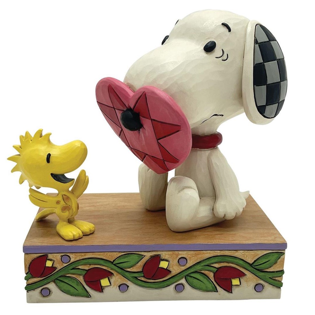 6016259 Jim Shore, Peanuts, Peanuts by Jim Shore, Love & Laughter Snoopy, 6016259, Woodstock, Snoopy with heart on nose, Snoopy mit Herz