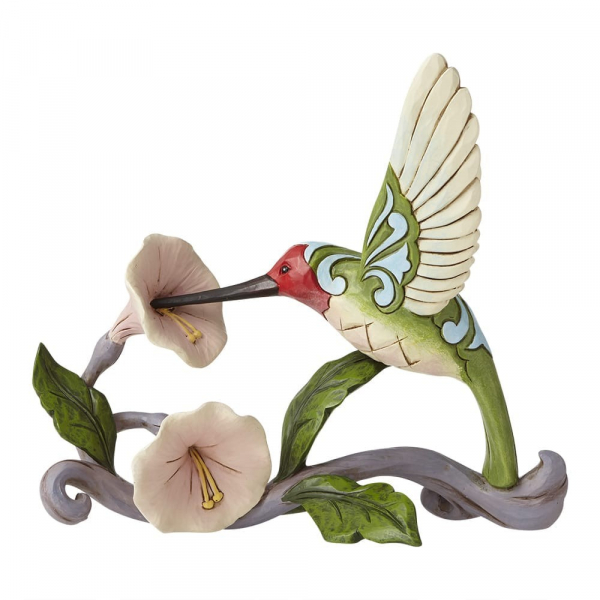 hc-6008417a Jim Shore, Heartwood Creek, Jim Shore Kolibri, Jim Shore Hummingbird, 6008417, Blossoms and Beauty Hummingbird with Flower, Blüten und Schönheit Kolibri mit Blume