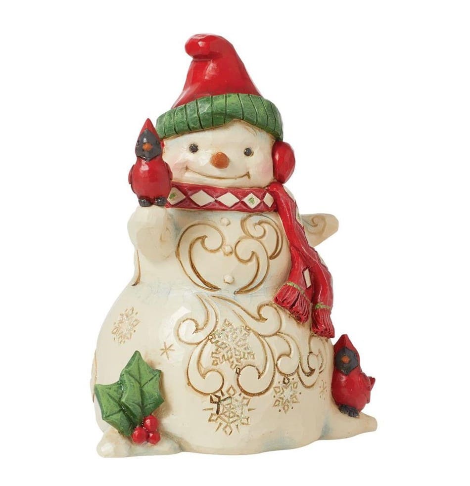 6015456 Jim Shore, Heartwood Creek, Jim Shore Santa, 6015456, Hello Friend Snowman, Hallo Freund Schneemann, Schneemann mit Kardinal, Jim Shore Schneemann