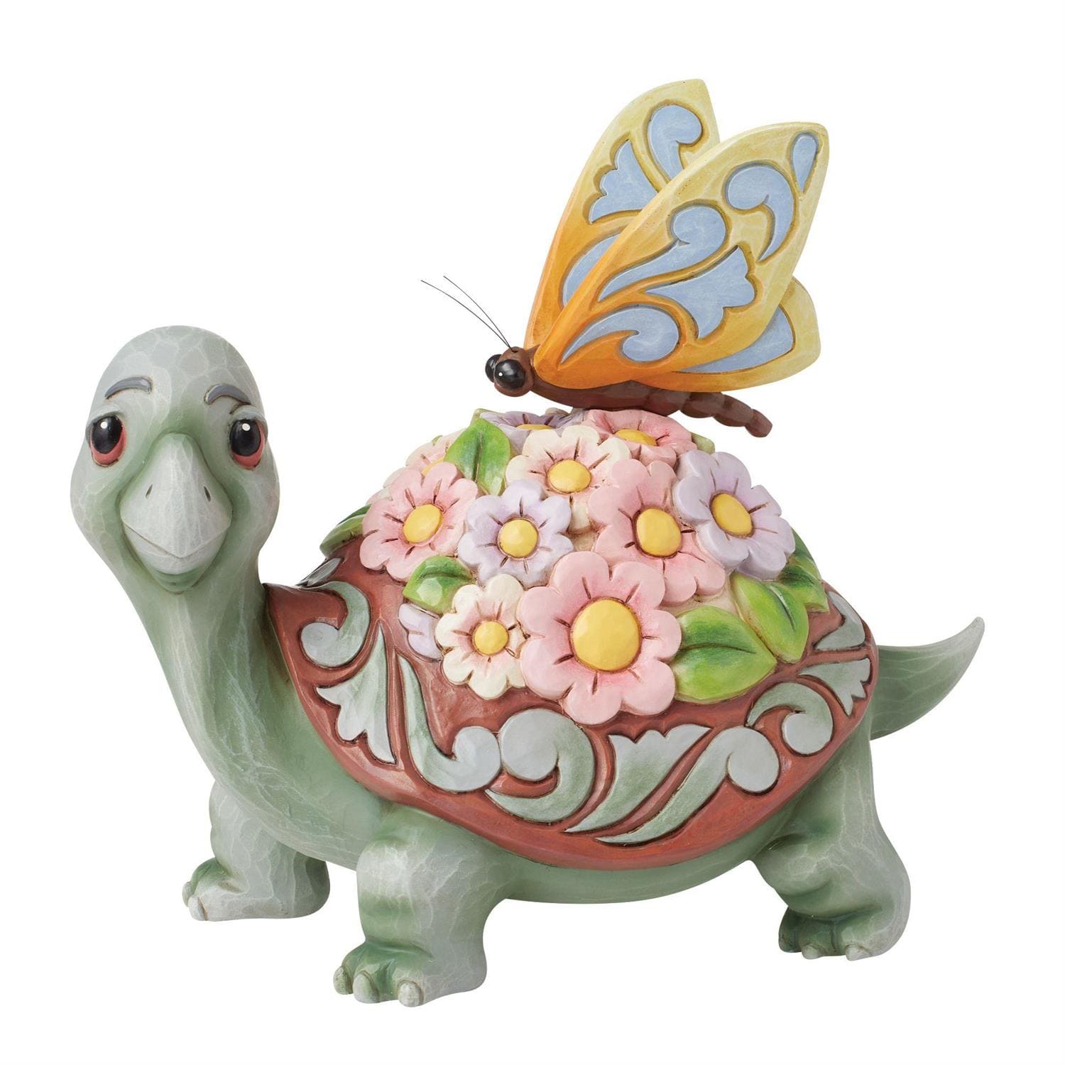 6016388 Jim Shore, Heartwood Creek, 6016388, A Delicate Friendship, Schildkröte mit Schmetterling, Turtle Jim Shore Figur, Tiere