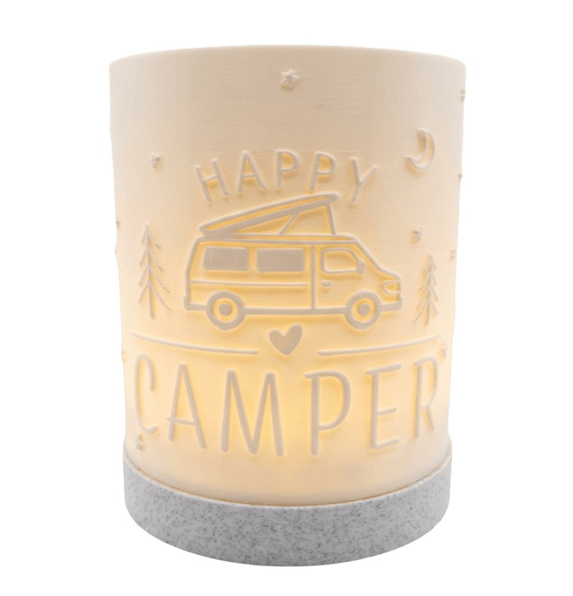 Windlicht 3D-Druck - Dekolampe Happy Camper Wohnmobil 202604