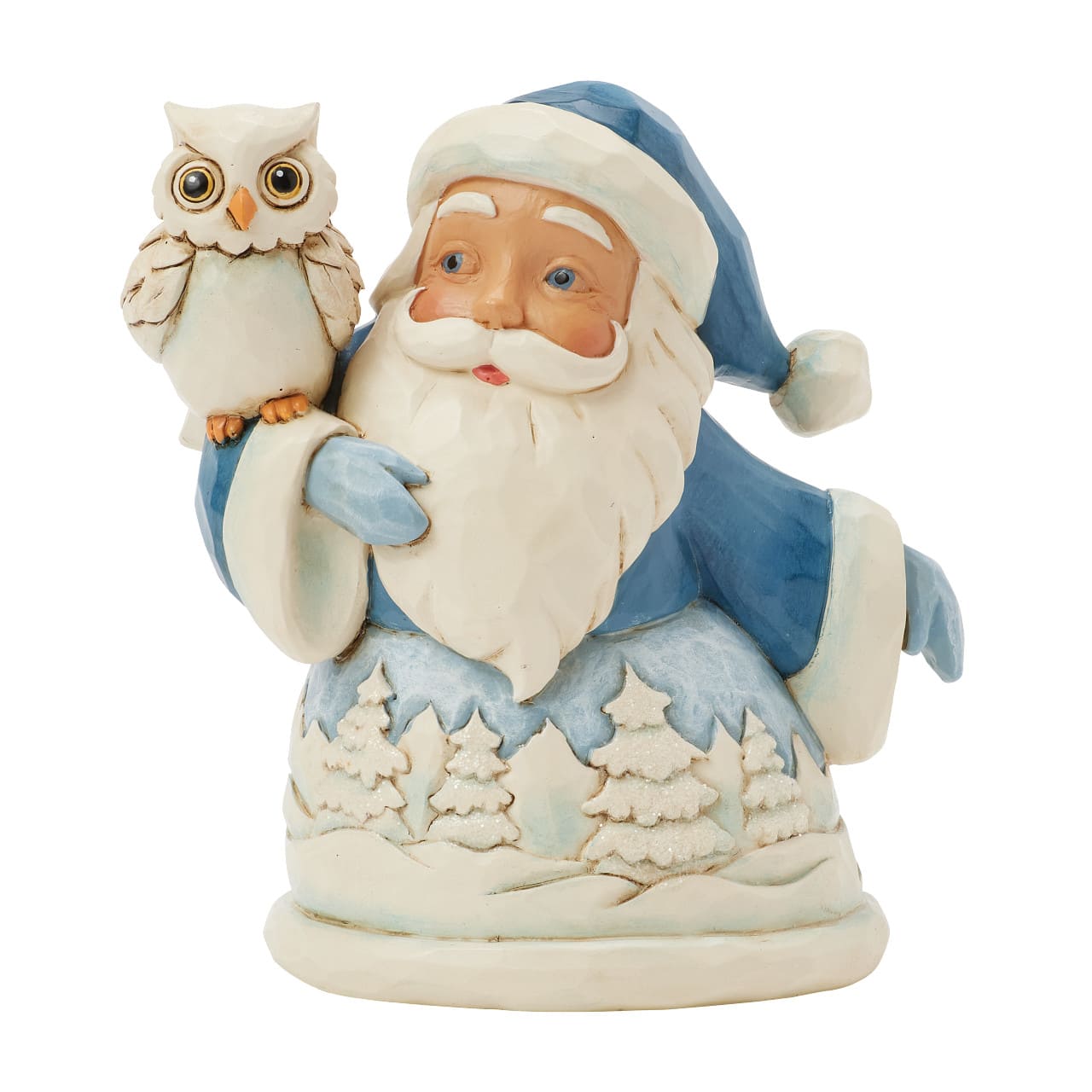 Blue Santa with Owl / Blauer Weihnachtsmann mit Eule - Heartwood Creek by Jim Shore 6017274 Blue Santa with Owl / Blauer Weihnachtsmann mit Eule - Heartwood Creek by Jim Shore 6017274