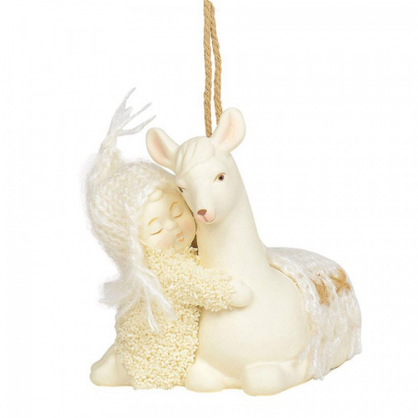 Peaceful-Kingdom-Lama Kristi Jensen Piero, Snowpinions, Snowbabies, Department 56, Peaceful Kingdom Llama, Lama Ornament, 6003543