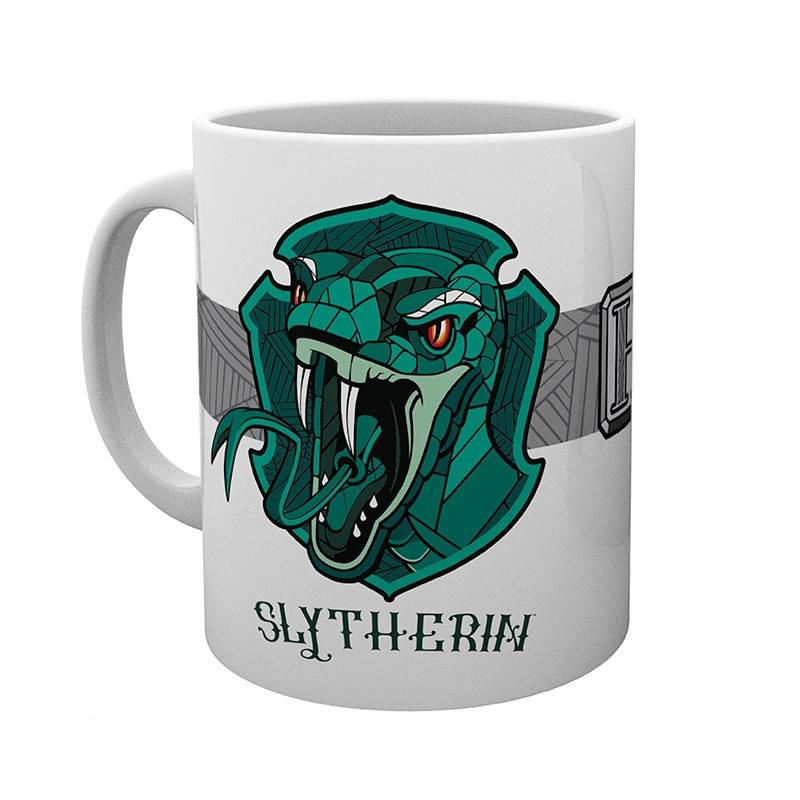 MG3972a Harry Potter, ABY-Style, Abysse, Becher, Tasse, Kaffeebecher, Hogwarts, Wappen Slytherin, Gryffindor, Slytherin, Hufflepuff, Ravenclaw, ABYMUG3972, 4 Häuser, Harry Potter Geschenkidee