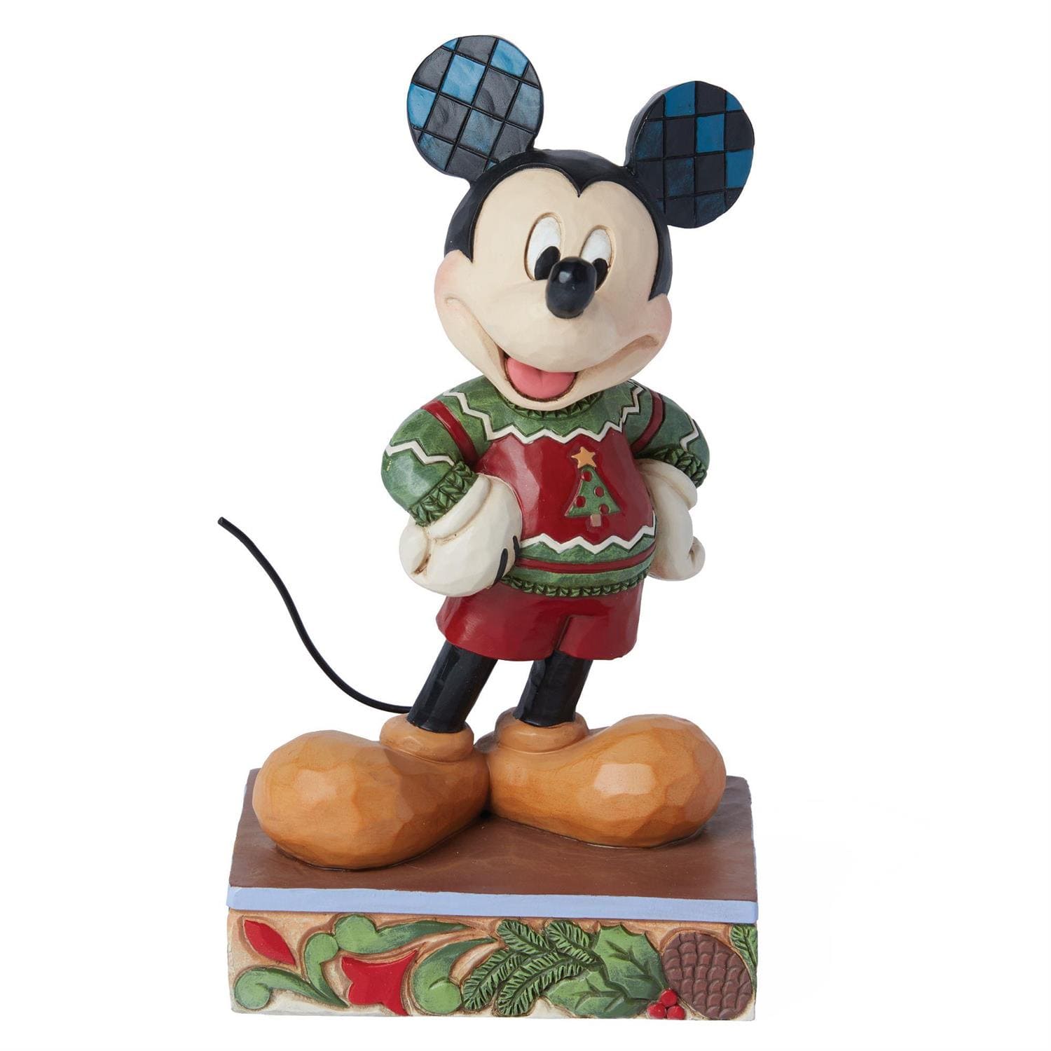6015002 Jim Shore, Disney Traditions, Jim Shore Disney, 6015002, Christmas Sweater Mickey Mouse, Weihnachtspullover Micky Maus, All Decked Out Jim Shore Disneyfigur, Jim Shore Weihnachtsfigur