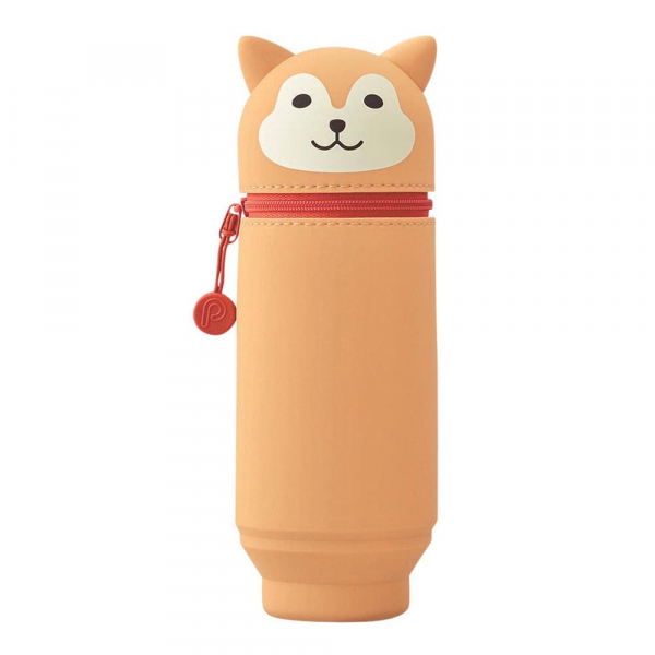 pu-a7720-2 Lihit Lab, PunPuniLabo, Punilabo, Lihit Lab, Federtasche und Stiftehalter, stehende Federtasche, Pencil Case, animal, Tiere, stand up pen case, Dog, Hund, Shiba Inu, Faulenzer, Schlamper, Federmappeilabo, Stand Up Case, Stiftehalter, Federtasche, Schlampe