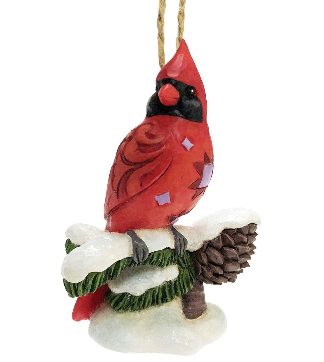 6012025a Jim Shore, Heartwood Creek, Heartwood Creek by Jim Shore, 6012025, Carding Cardinal on a Snowy Branch, Kardinal Ornament, Kardinal Weihnachtsanhänger, Heartwood Creek Weihnachten, Jim Shore Weihnachten