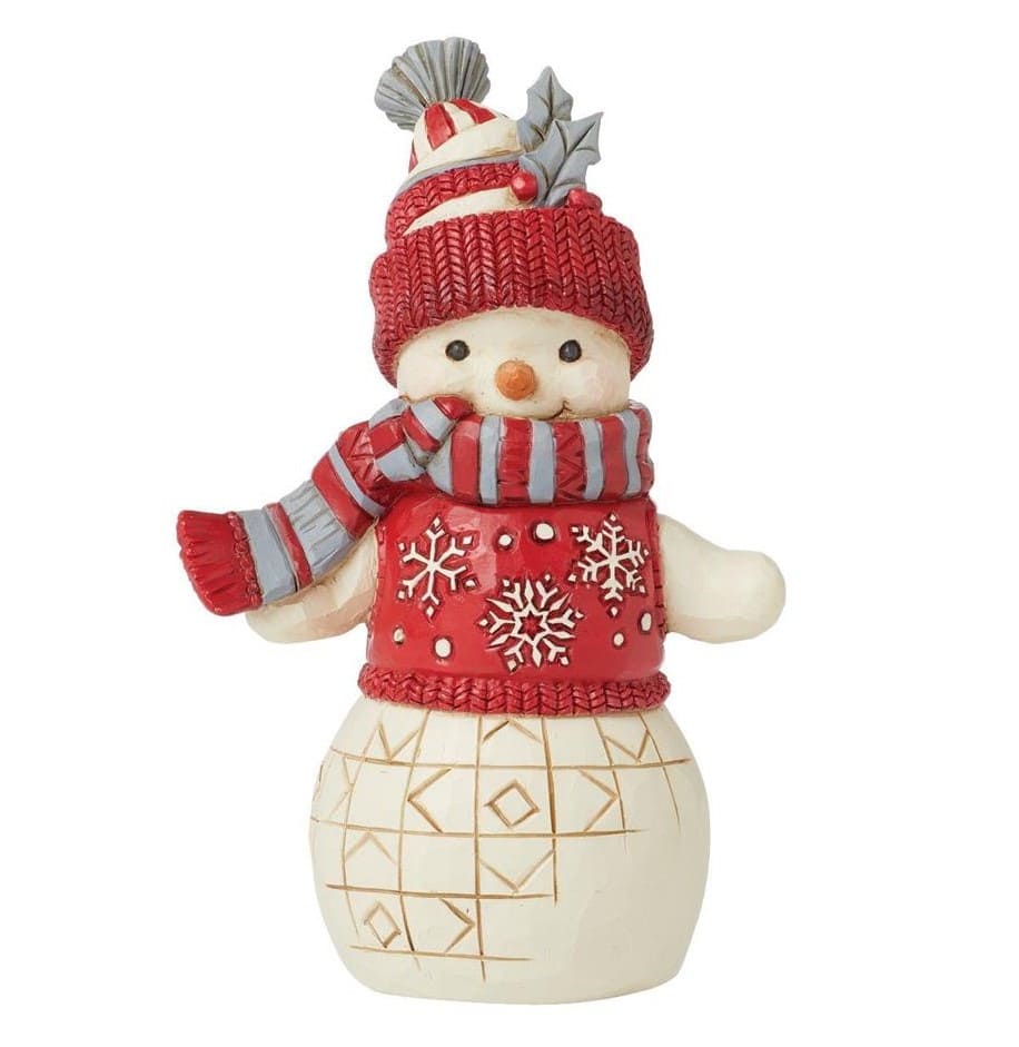 6015484 Jim Shore, Heartwood Creek, Jim Shore Santa, 6015484, Bundled Up Tight Snowman, Fest verpackt Schneemann, Jim Shore Weihnachtsfigur, Jim Shore Snowman