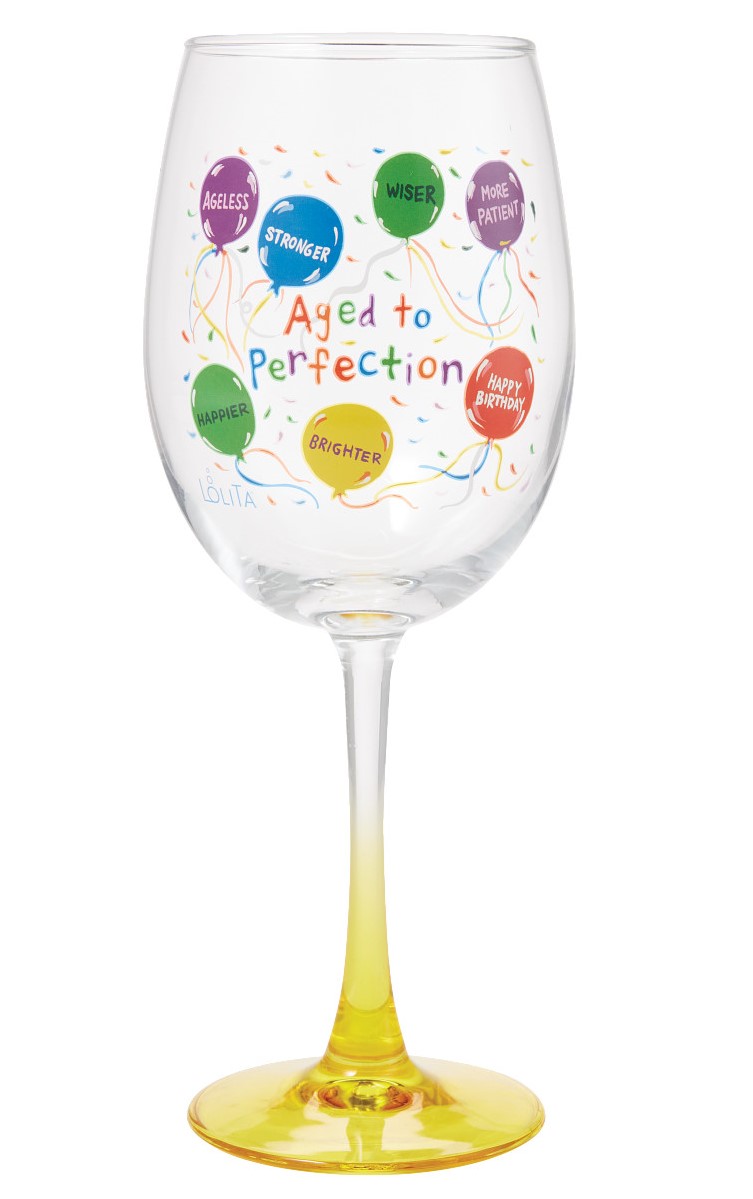 Geburtstagsglas - Aged to Perfection / Perfekt gealtert - Lolita Weinglas 6016911 Geburtstagsglas - Aged to Perfection / Perfekt gealtert - Lolita Weinglas 6016911