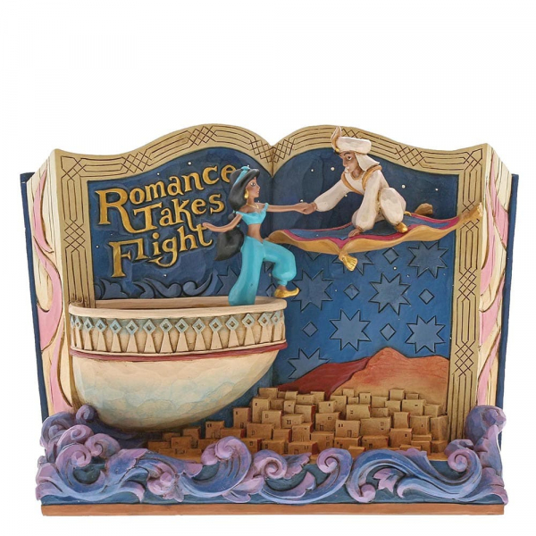 dt-6001270a Disney Traditions, Jim Shore - Romance Takes Flight Storybook - Aladdin
