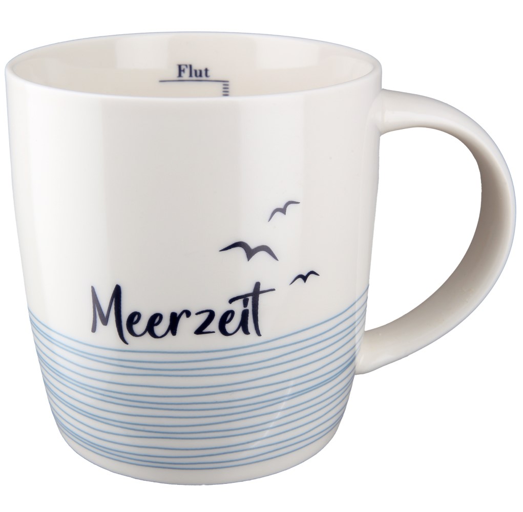 Becher Meerzeit mit Füllstandsanzeige Ebbe und Flut 51848 / Kaffeebecher - Tasse maritim Becher Meerzeit mit Füllstandsanzeige Ebbe und Flut 51848 / Kaffeebecher - Tasse maritim