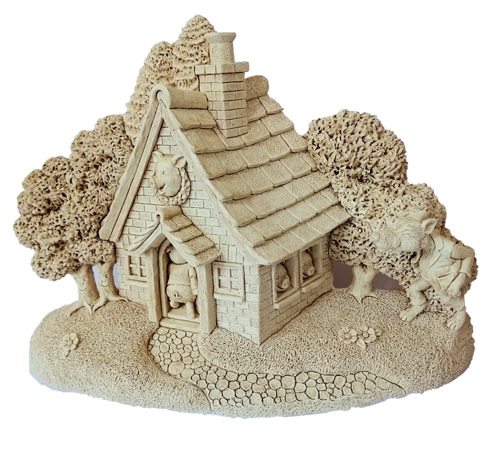 Paint-Your-Own Lilliput Lane, Miniaturhaus, Miniaturhäuser, Cottage, Pigs