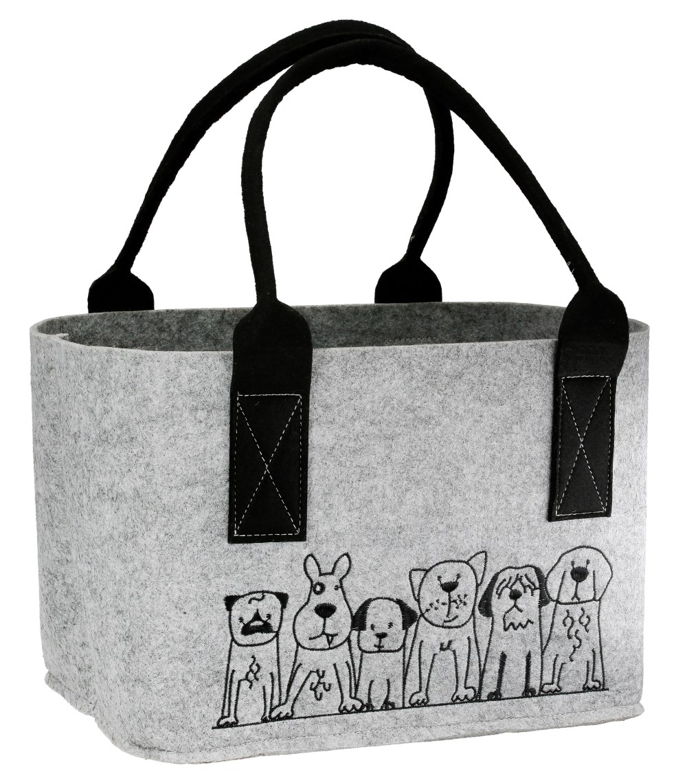 Hundebande Tasche grau - Gilde Filztasche 55915 / Einkaufstasche / Strandtasche / Shopper / Handtasche / Tragetasche M Hundebande Tasche grau - Gilde Filztasche 55915 / Einkaufstasche / Strandtasche / Shopper / Handtasche / Tragetasche M