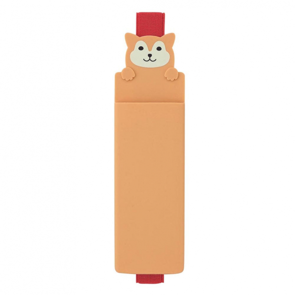 pl-a7720-2 Lihit Lab, Punilabo, Dog Book Band Pen Case, Hund Katze Stifteetui mit Buchband
