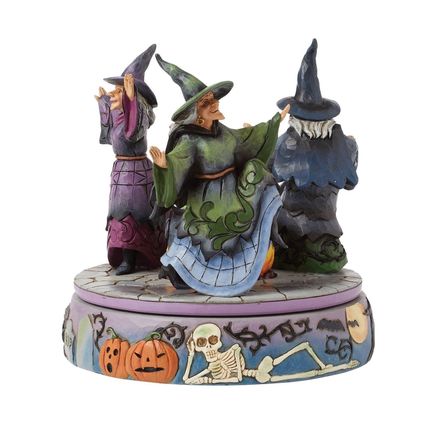 6016640 Jim Shore, Heartwood Creek, Halloween, A Haunting We Will Go, Rotating Witches, Drehteller, Hexen, Halloweendeko, Halloweenfigur, 6016640