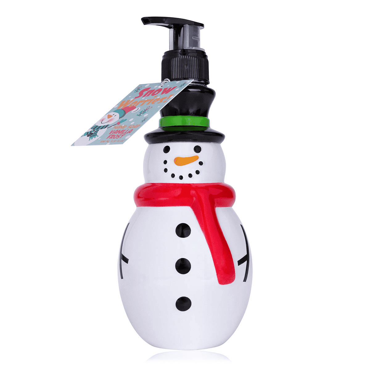 Weihnachtsseife - Schneemann mit rotem Schal 8501 - Seifenspender Flüssigseife im Spender Weihnachtsseife - Schneemann mit rotem Schal 8501 - Seifenspender Flüssigseife im Spender