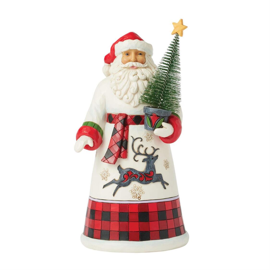 Santa Delivers Weihnachtsmann mit Rentier und Sisalbaum - Heartwood Creek by Jim Shore 6017023 Santa Delivers Weihnachtsmann mit Rentier und Sisalbaum - Heartwood Creek by Jim Shore 6017023