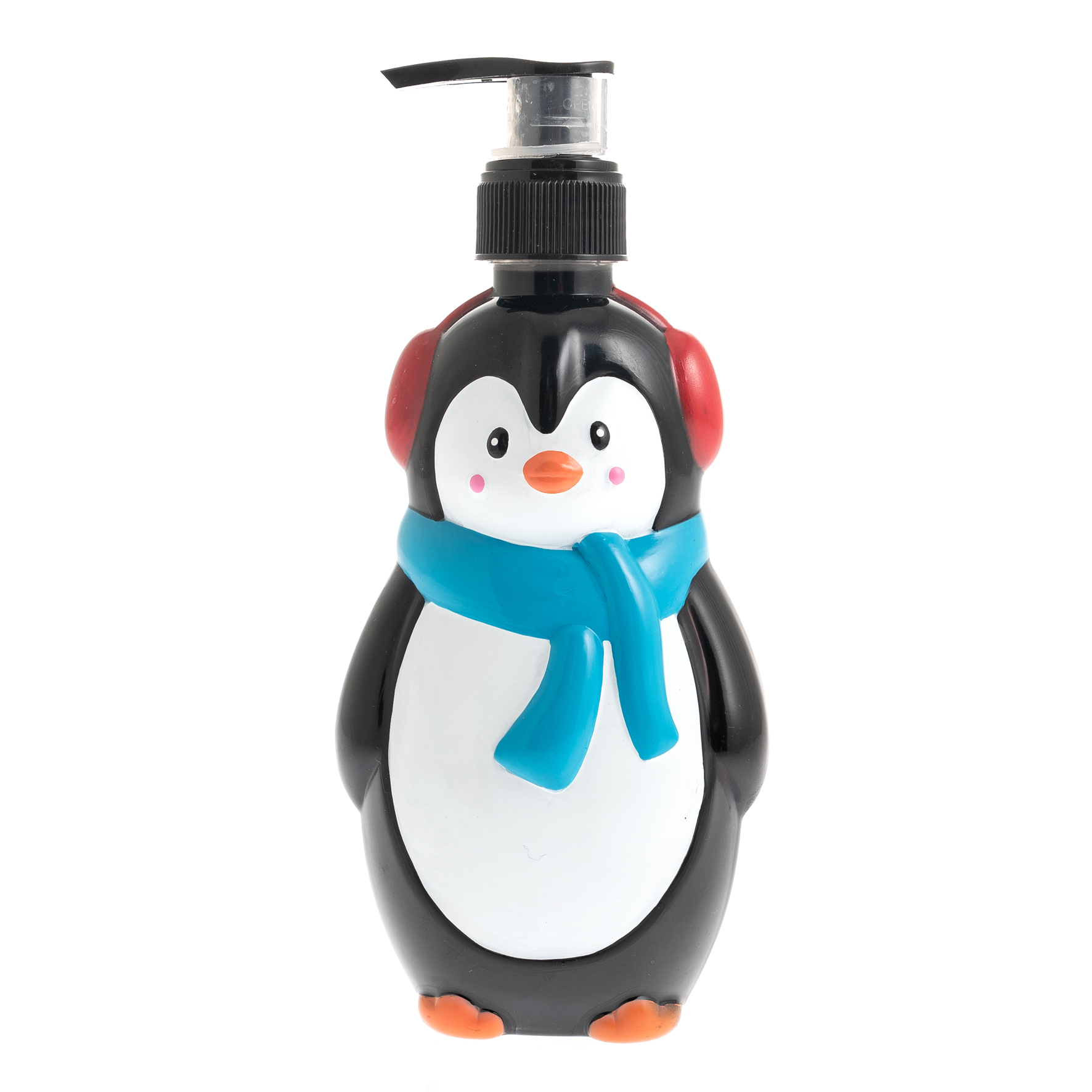 xm8501_t5a Weihnachtsseife - Pinguin mit blauem Schal 8501 - Seifenspender Flüssigseife im Spender
