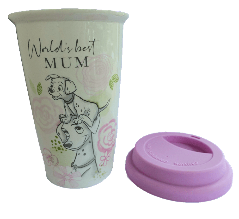 DI835a-frei 101 Dalmatiner Reisebecher Coffee-to-Go Becher 101 Dalmatiner - World's Best Mum Travel Mug - Disney by Widdop
