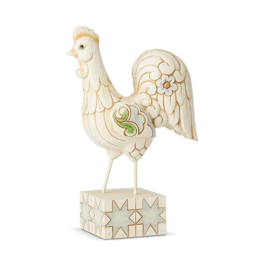 hc-6003633aeU6XRUAAJynGH Heartwood Creek, Jim Shore, White Woodland, Early to Rise Rooster, Hahn, 6003633