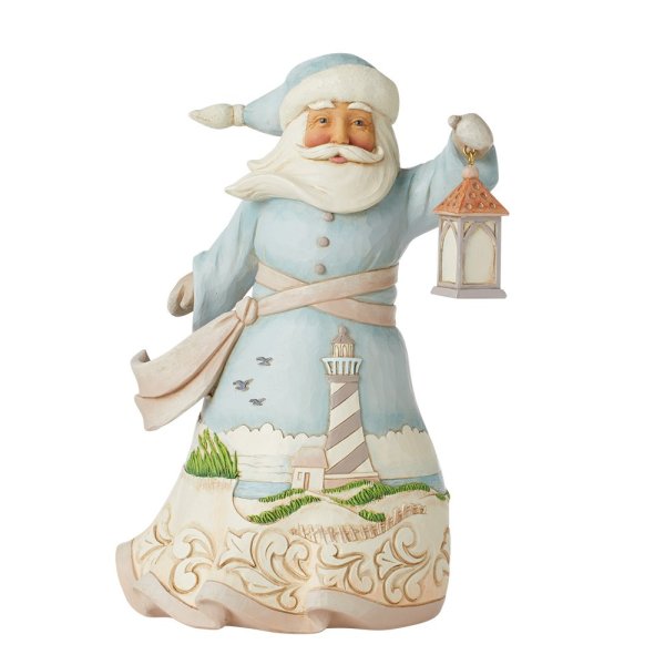 6010806a Jim Shore, Heartwood Creek, Jim Shore Heartwood Creek, Heartwood Creek by Jim Shore, 6010806, Shoreline Santa, Coastal Santa witih Lighthouse Scene, Weihnachtsmann mit Leuchtturm, Jim Shore Santa, Heartwood Creek Santa