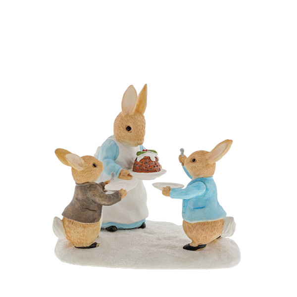 a30255 Beatrix Potter, Beatrix Potter Collection, Peter Rabbit, Peter Hase, A30255, Mrs. Rabbit Passing with a Christmas Pudding