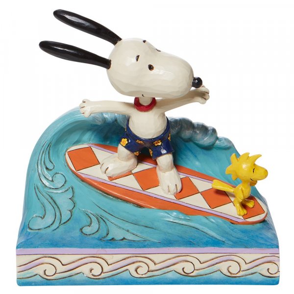 6010114a Peanuts, Peanuts by Jim Shore, Jim Shore Peanuts, Peanuts, 6010114, Cowabunga, Snoopy & Woodstock Surfing, Snoopy & Woodstock surfen, Heartwood Creek
