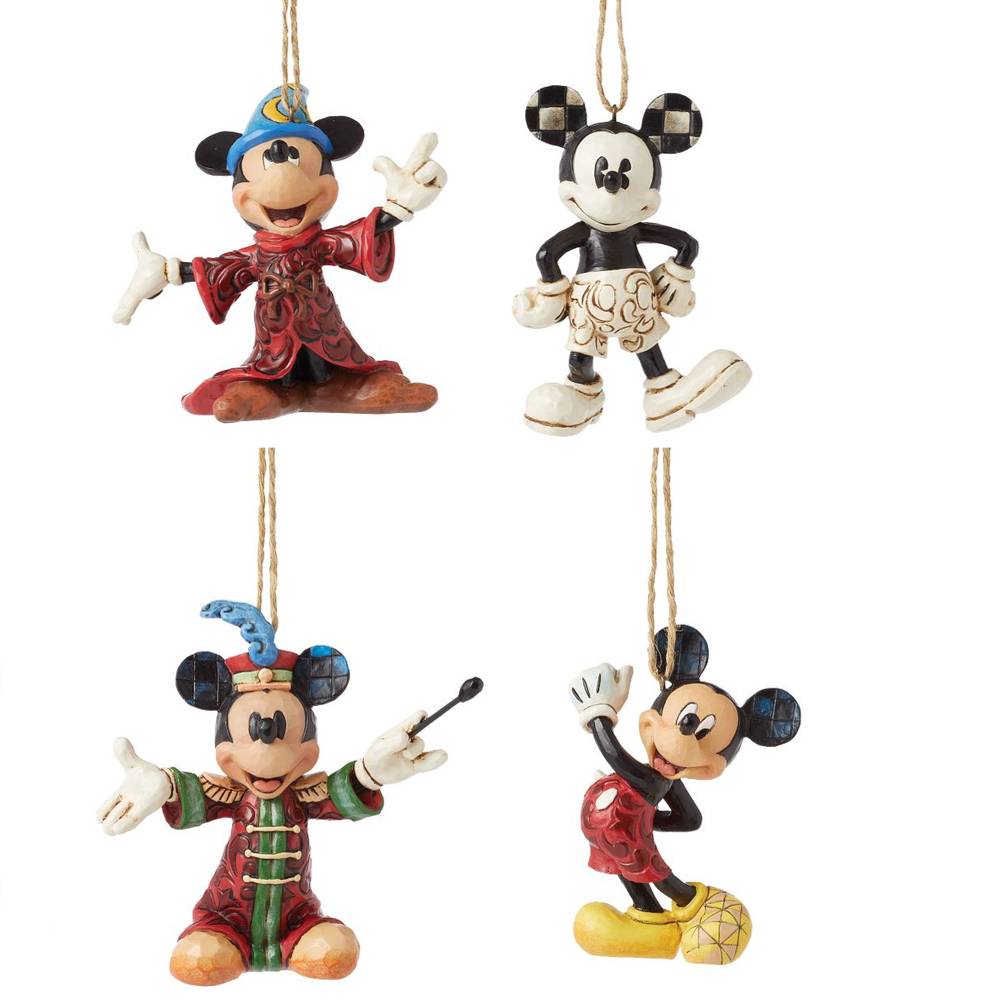 Set mit 4 Mickey Mouse Weihnachtsornamenten - Disney Traditions Jim Shore 6013565 Set mit 4 Mickey Mouse Weihnachtsornamenten - Disney Traditions Jim Shore 6013565