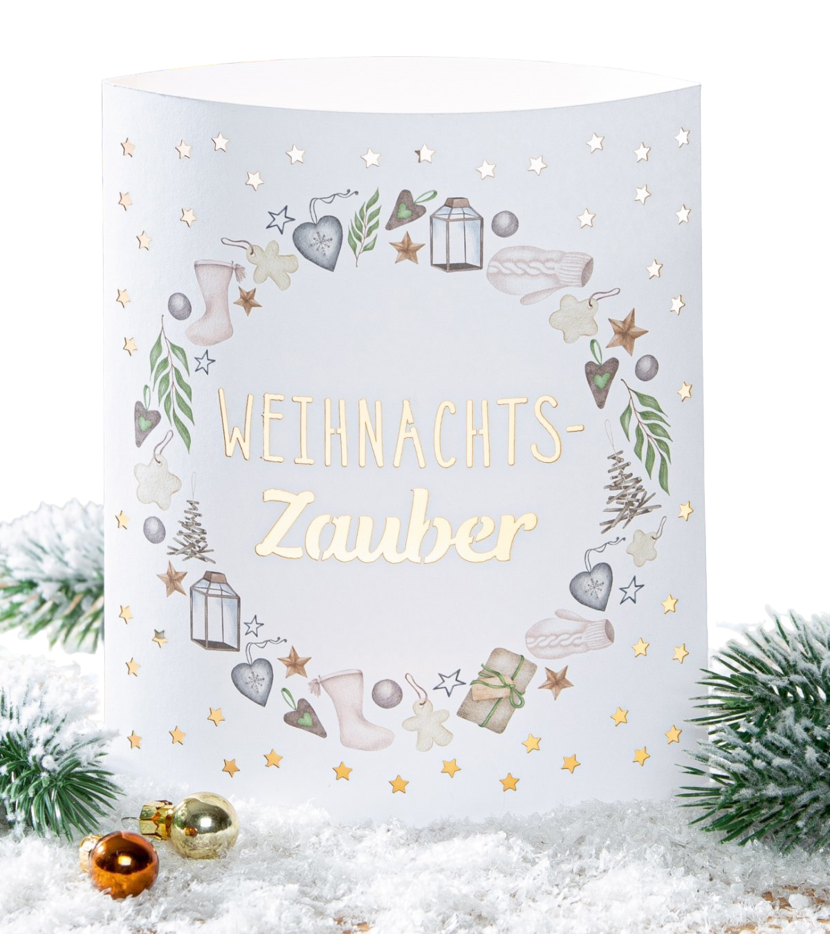 Tischlampe Weihnachtszauber - Dekolampe / 55709 Gilde LED Stimmungslicht Dekoleuchte Wohlfühllicht