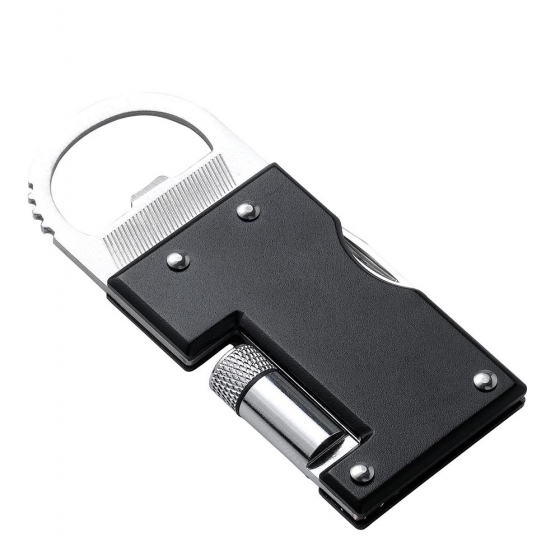 bf-cg512 Dieses Multifunktionswerkzeug beinhaltet eine LED Taschenlampe und ist eines der praktischsten Werkzeuge, das Sie immer dabei haben sollten. Es beinhaltet ebenfalls ein kleines Messer sowie einen Dosen- und Flaschenöffner. - 1,0 x 8,0 x 3,0 cm
