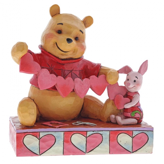 dt-4059746 Disney Traditions, Jim Shore - Handmade Valentines / Winnie Pooh & Piglet, Enesco 4059746