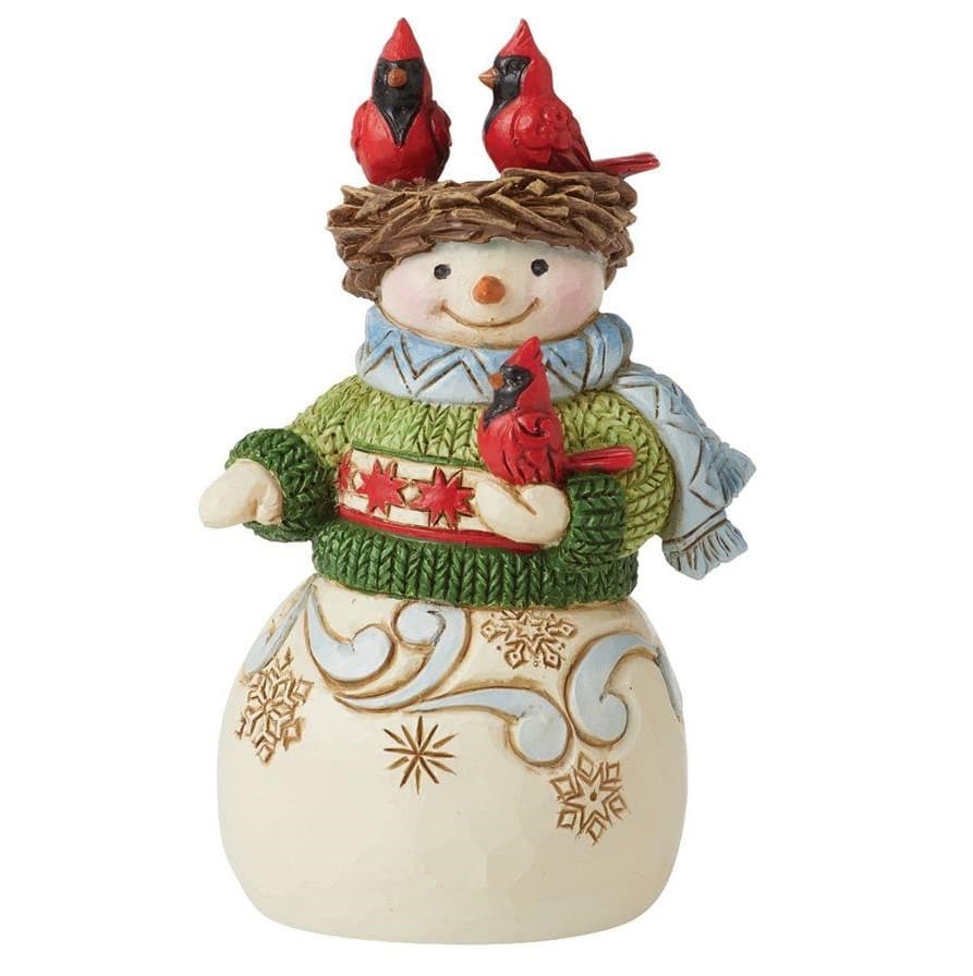 6012957XoBkTuvUDPNk7 Jim Shore, Heartwood Creek, Heartwood Creek by Jim Shore, 6012957, Mini Snowman with Cardinal Nest, Schneemann mit Kardinalsnest, Jim Shore Schneemann, Heartwood Creek Snowman