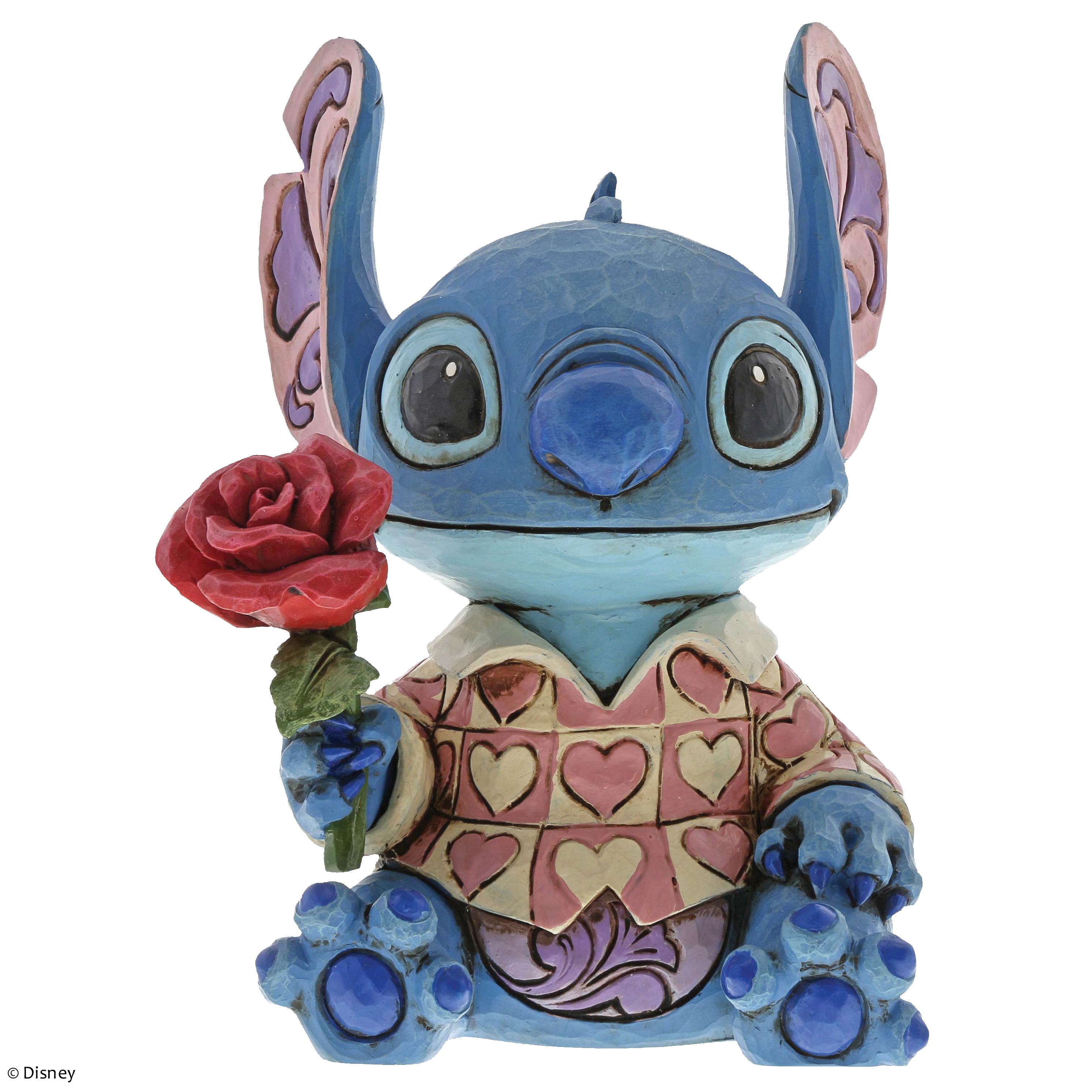 dt-6001280a Disney Traditions, Jim Shore, Clueless Casanova - Stitch mit Blumen