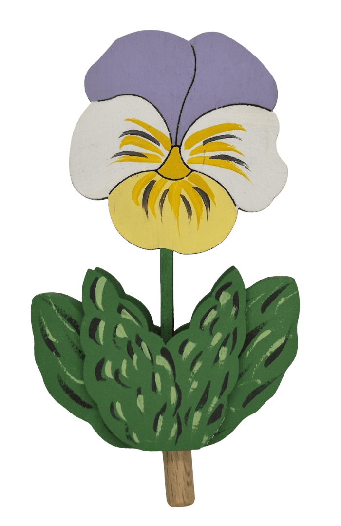 Blume - Stiefmütterchen lila - Steckfigur für Kerzenring von Sebastian Design