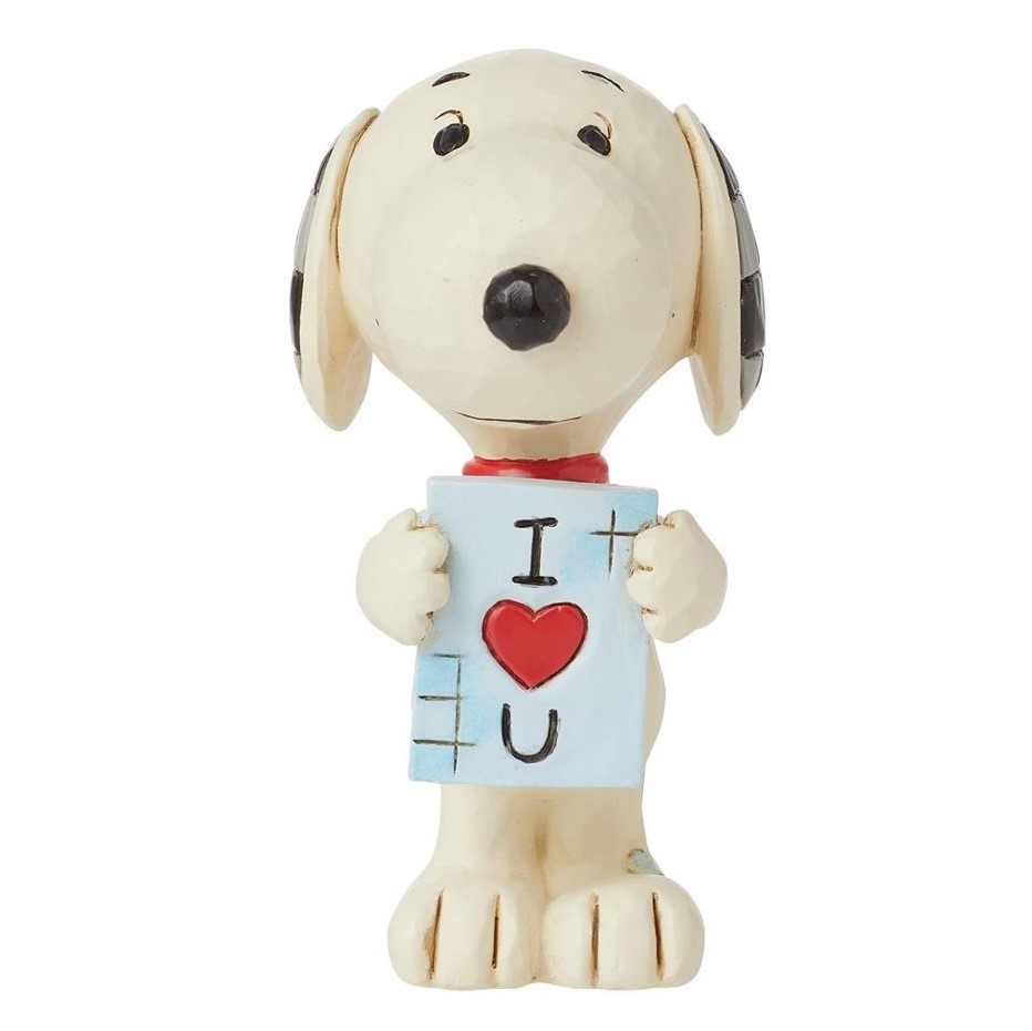 6016260 Jim Shore, Peanuts, Peanuts by Jim Shore, I Love You Snoopy, Minifigur, Liebesbotschaft, Valentinstag, Hochzeitstag, 6016260, Snoopy mit Herz