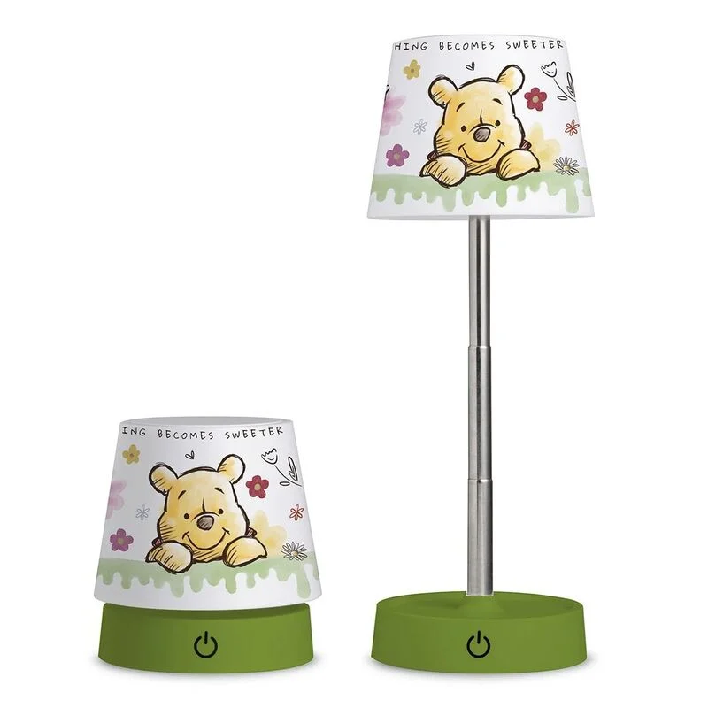 Disney LED-Tischleuchte Winnie Puuh - Winnie Pooh grün, höhenverstellbar 183018 - Disney Nachttischlampe - Disney Lampe