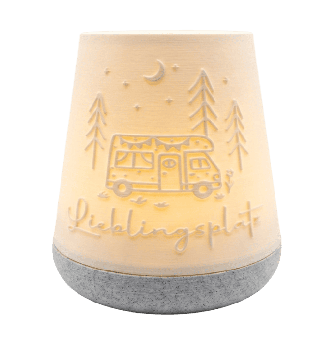 Windlicht 3D-Druck - Dekolampe Lieblingsplatz 202602 – Camping & Wohnmobil Design