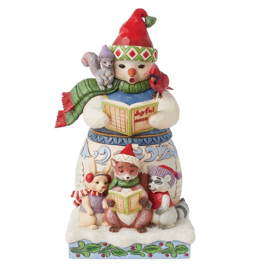 6015455 Jim Shore, Heartwood Creek, Jim Shore Santa, 6015455, Snow Wonder Snowman, Schneewunder Schneemann, Schneemann mit Tieren, Jim Shore Schneemann