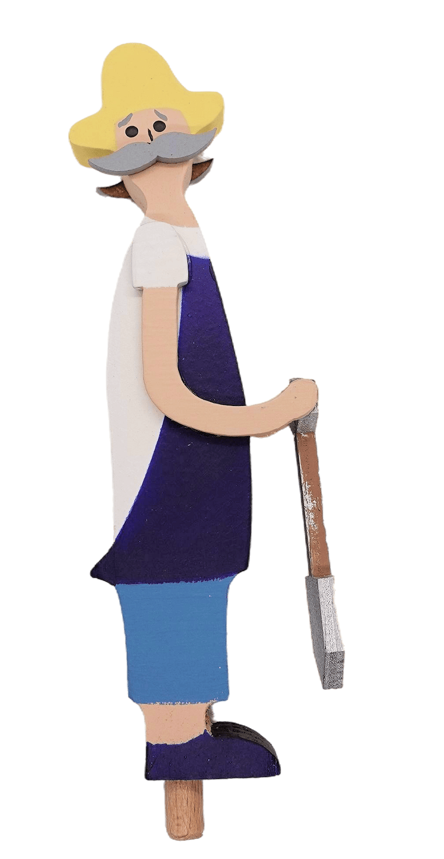 Gartenidylle - Gärtner Steckfigur in Blau mit Schaufel - Steckfigur für den großen Kerzenring von Sebastian Design Gartenidylle - Gärtner Steckfigur in Blau mit Schaufel - Steckfigur für den großen Kerzenring von Sebastian Design