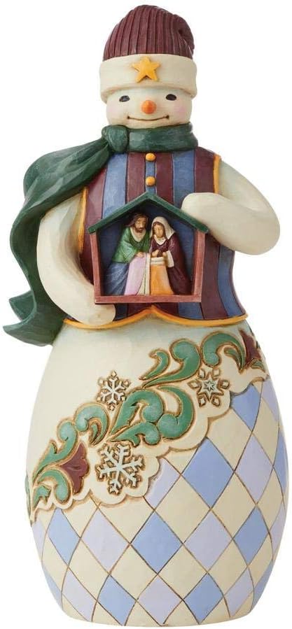 Embrace the Merry Miracle Snowman / Schneemann mit Krippe Jim Shore Heartwood Creek 6009402 Embrace the Merry Miracle Snowman / Schneemann mit Krippe Jim Shore Heartwood Creek 6009402