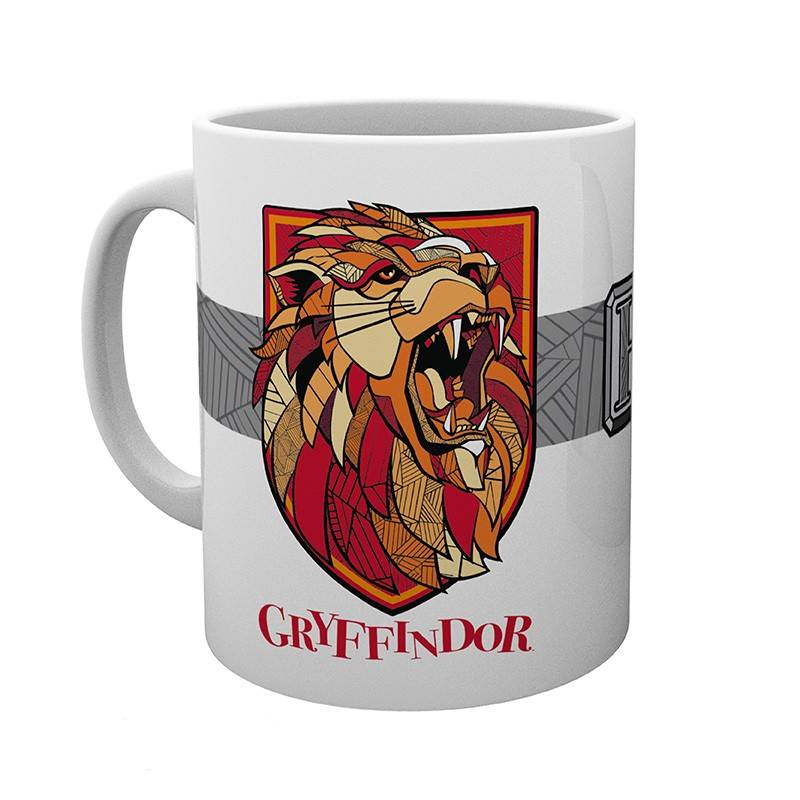 MG3971a Harry Potter, ABY-Style, Abysse, Becher, Tasse, Kaffeebecher, Hogwarts, Wappen Gryffindor, Gryffindor, Slytherin, Hufflepuff, Ravenclaw, ABYMUG3971, 4 Häuser, Harry Potter Geschenkidee