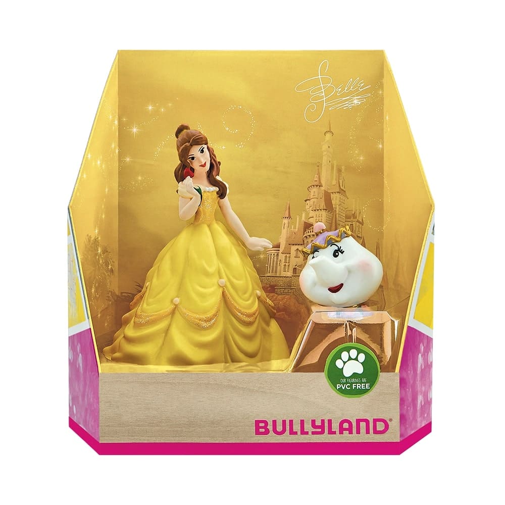 13436 Bullyland, Belle Geschenkset, Madame Pottine, Die Schöne und das Biest, Spielfigur, Tortenfigur, Disneyfigur