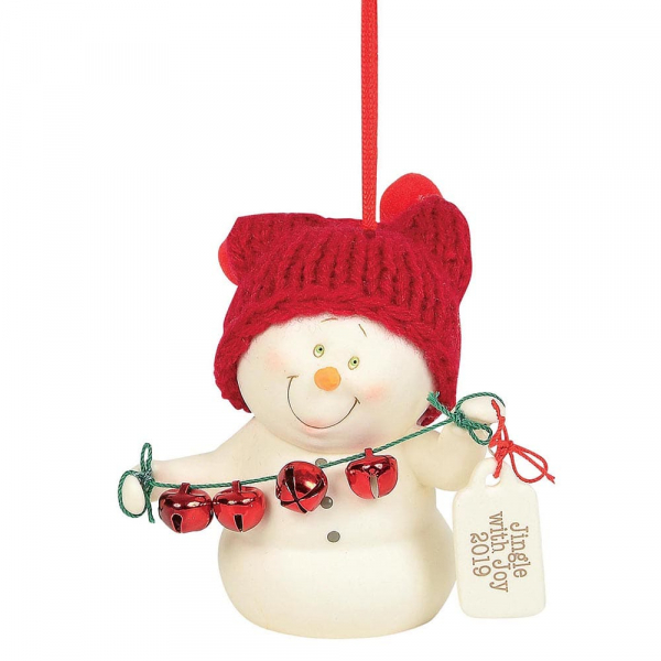 sb-6004334 Kristi Jensen Piero, Snowpinions, Snowbabies, Department 56, Schneemann, Ornament, Anhänger, Jingle With Joy, 6004334