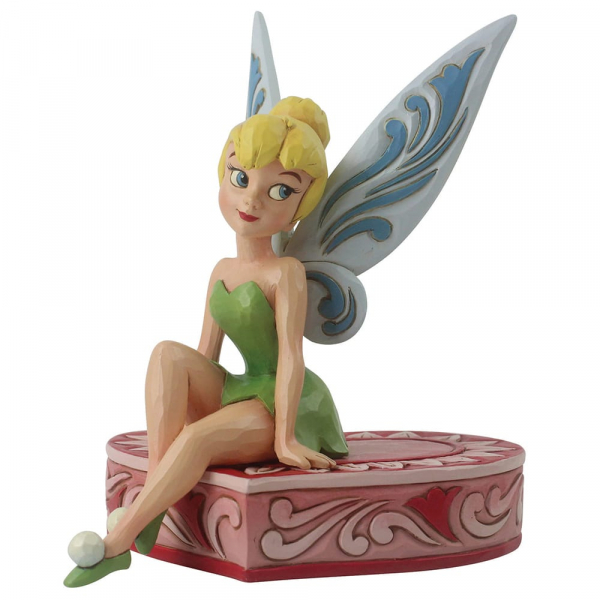 dt-6005966a Disney Traditions, Jim Shore, Love Seat, Tinker Bell on Heart, Tinkerbell auf Herz