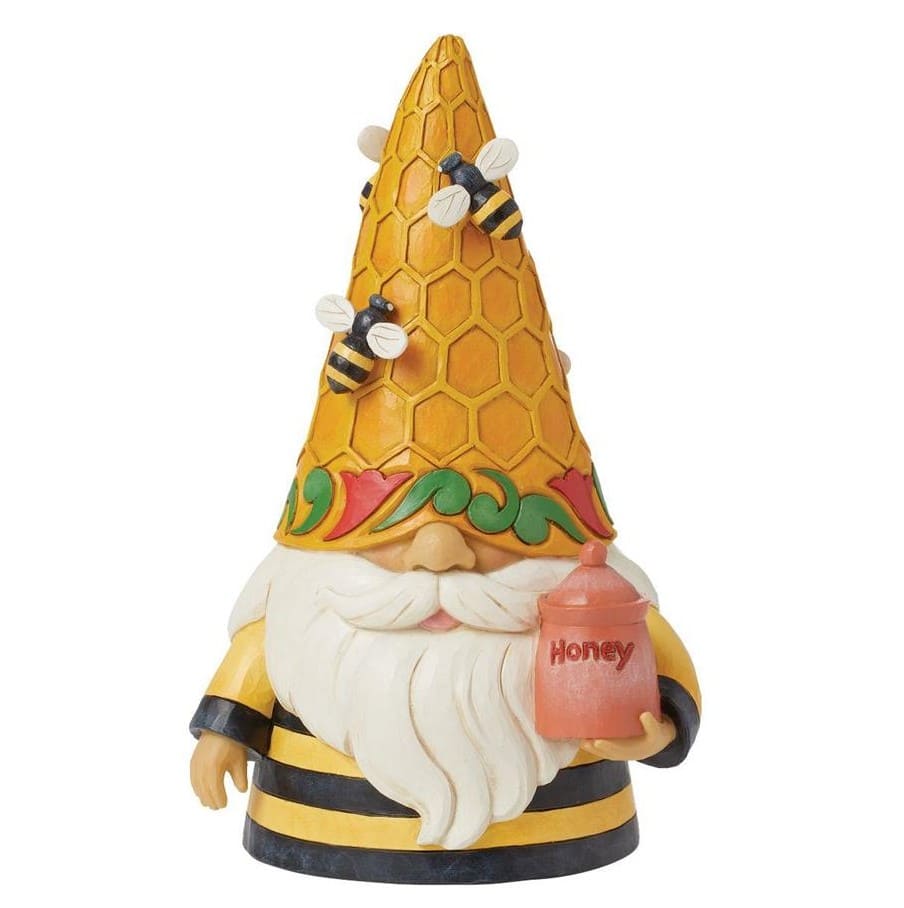 6016374 Jim Shore, Heartwood Creek, 6016374, Bee-ing Cute Gnome, Beehive Gnome, Bienenstock Wichtel, Imker Wichtel, Jim Shore Figur